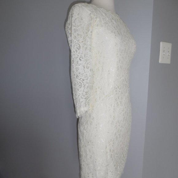 Diane Von Furstenberg Ivory Zarita Lace‎ Mini Dress - Picture 12 of 15